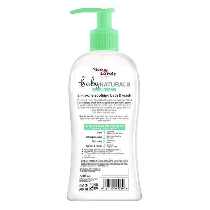 【Clearance Sale】Nice & Lovely All In One Baby Bath & Wash – 300ml