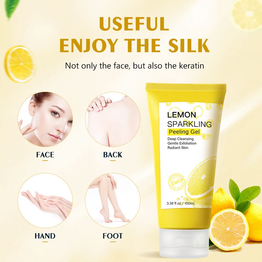 Lemon Exfoliating Peeling Gel Facial Scrub Dead Skin Removing Moisturizing Whitening Nourishing Repair Scrubs Beauty Skincare