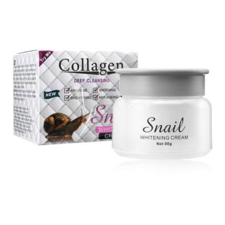 Snail Collagen Face Cream + Face Serum + Beauty Soap - Brightening, Whitening, Anti-Aging, Anti-Acne