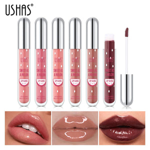 USHAS Lip Gloss Glitter Long-lasting Moisturizing Liquid Cosmetics Festival Gift Lipsticks Makeup