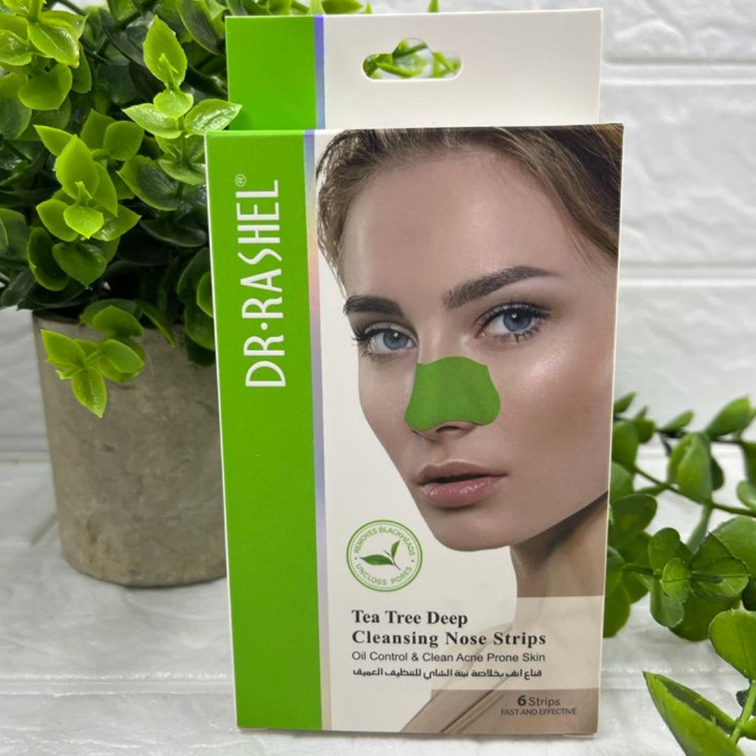 Dr. Rashel 6Pcs/pack Tea Tree Deep Cleansing Nose Strips Oil Control Unclog Pores Clean Acne Prone Skin