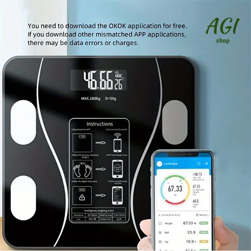 Weighing Scale Smart Bluetooth Body Scale Weight Scale Body Fat Scale Smart Wireless Digital Bathroom Weight Scale Body Composition Analyzer With Smartphone App Bluetooth-compatible Health Monitors