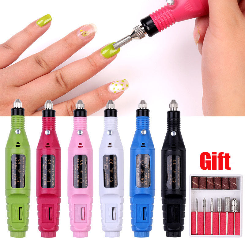 1 Set Professional Electric Nail Drill Machine Manicure Machine Pedicure Drill Set Ceramic Nail File Nail Drill Equipment Tools ,Nail Art Nail Tools 6 Bits Drill Personal Care