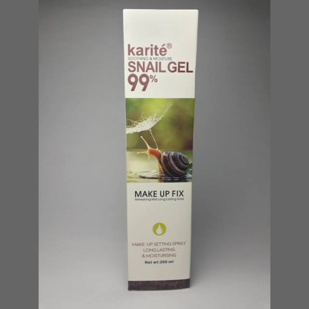Karite Snail Gel 99% make up fix makeup setting spray Makeup Fixer