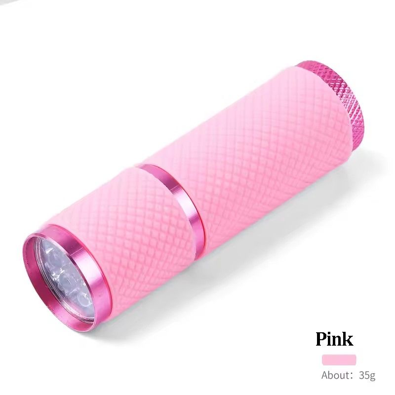 Portable Mini Flashlight Nail Lamp with 9 Lamp Beads for Quick-Drying Nail Polish Gel and Phototherapy