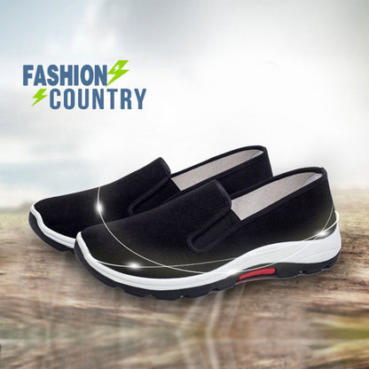 ASSKLO Large size classic Loafers rubber flats shoes Casual shoes Fashion Black laceless men canvas shoes Canvas Shoes Sneakers Low Top Black Shoes High Quality Generic Men's Athletic Shoes Motion