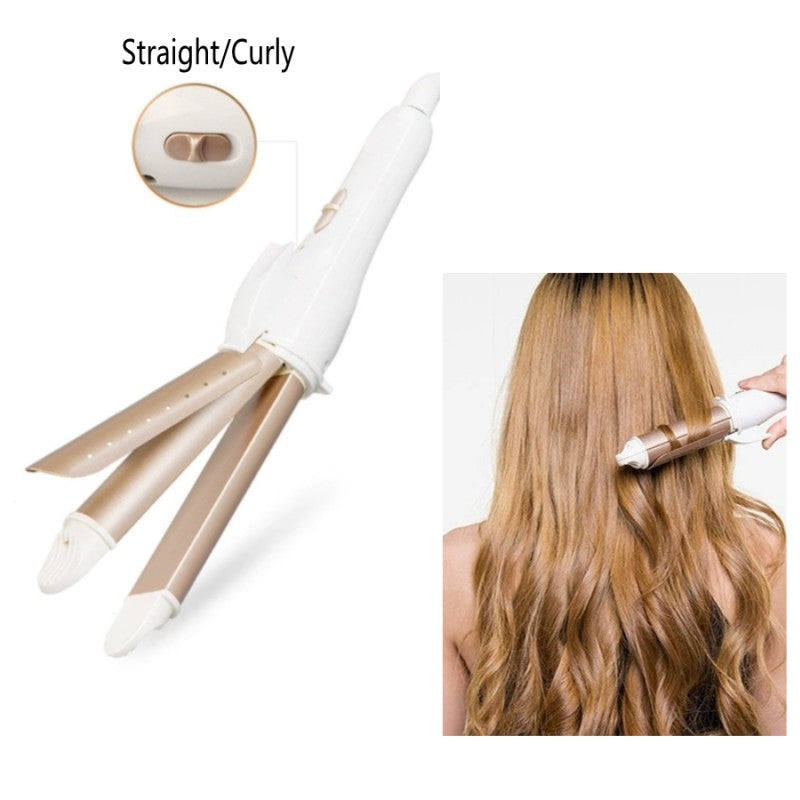 2 In 1 Curling Iron Hair Straightener Gold+6 Gifts