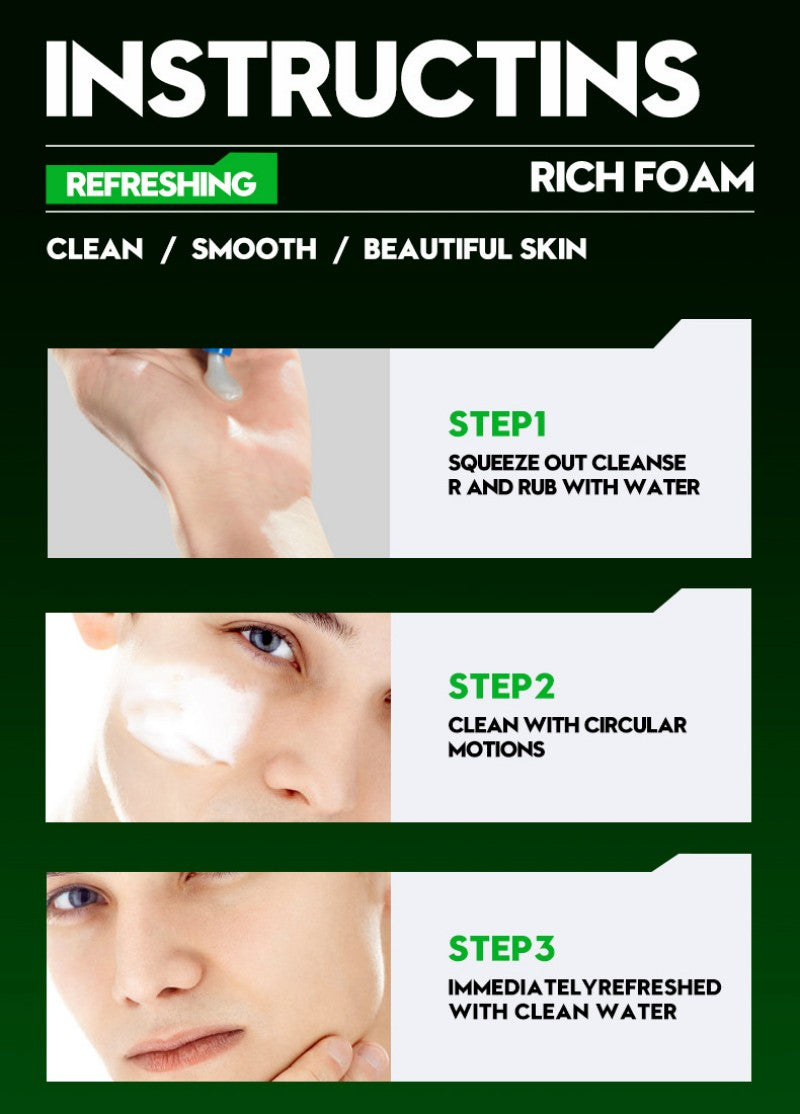 SADOER Facial cleanser for Men Oil Control Facial Cleanser for Men