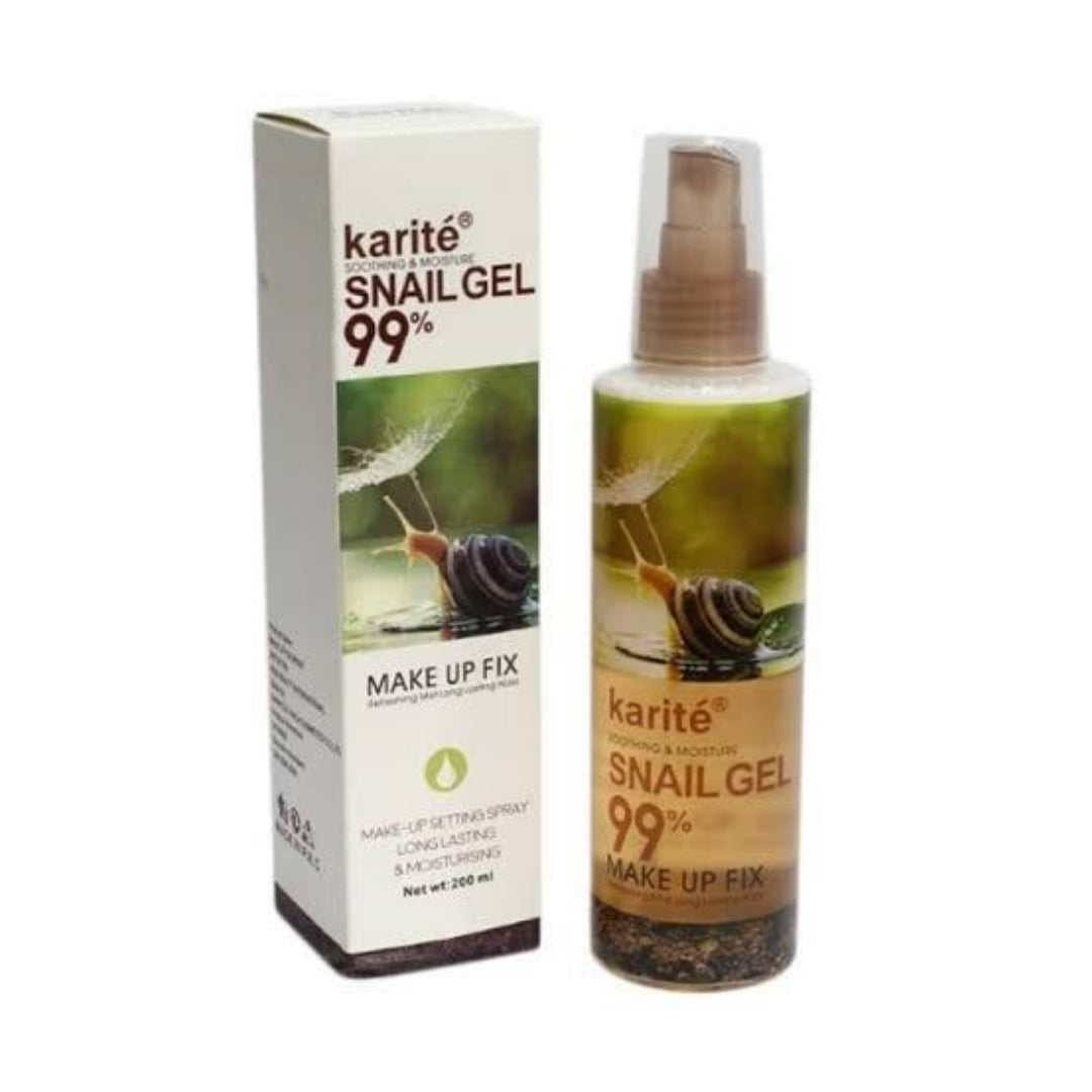 Karite Snail Gel 99% make up fix makeup setting spray Makeup Fixer
