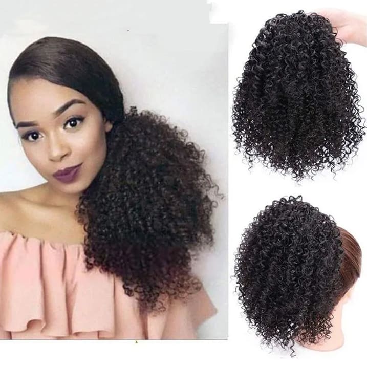 Wig ponytail women's curly ponytail wig drawstring wig elastic mesh short ponytail wig fashion wig women's short curly ponytail extended edition