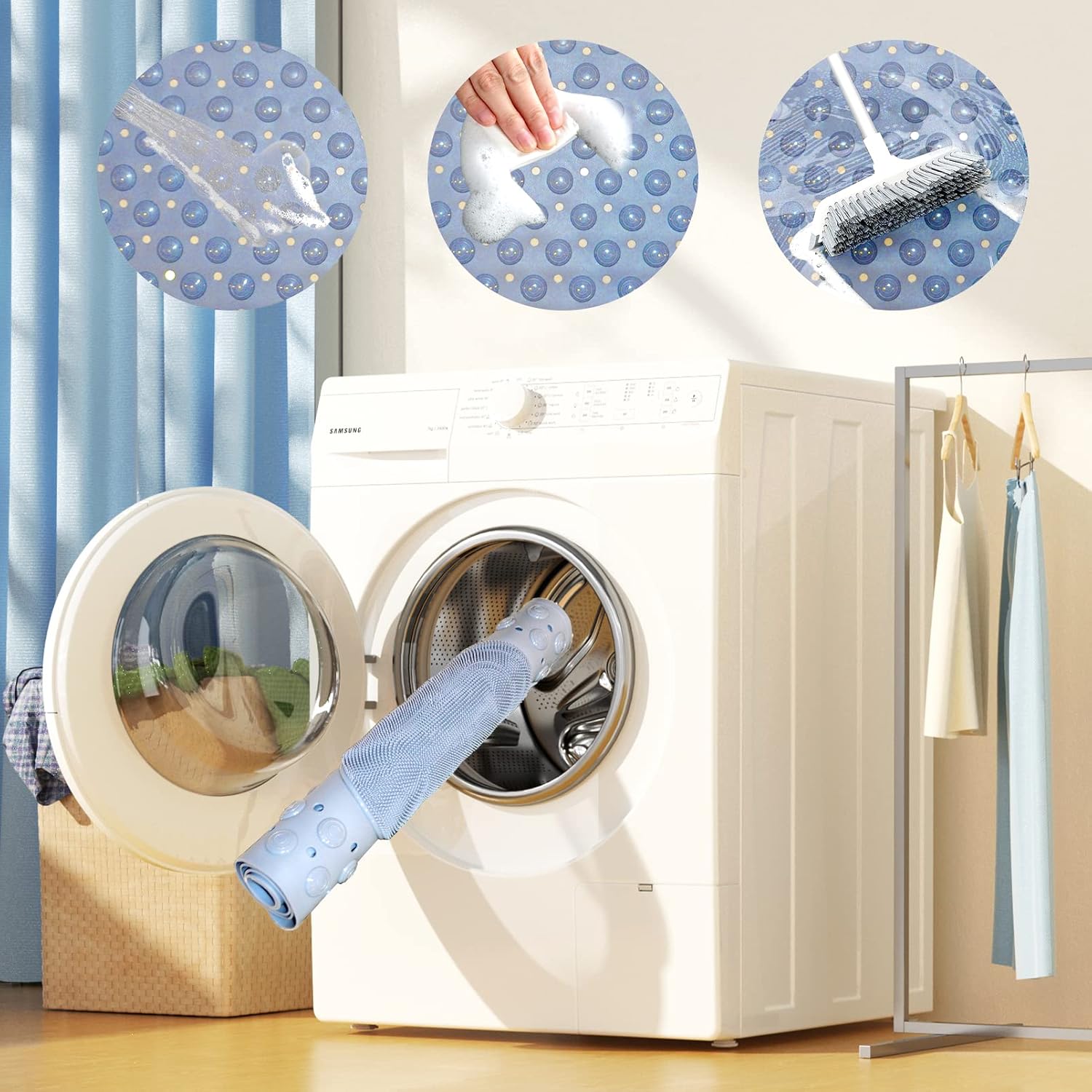 Bath Tub Mat Shower Mat Non Slip Bathtub Mats with Suction Cups Bath Mat for Tub Bathroom Mats Machine Washable