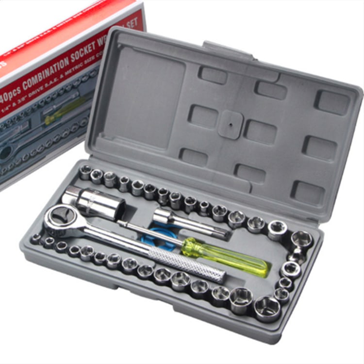 Motorcycle Bike Car Repairtools 40 PCS Socket Spanner cocket wrench kits plus screwdriver