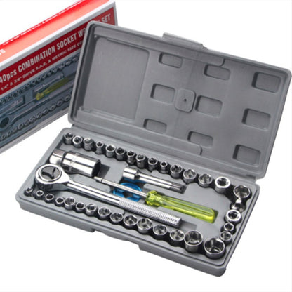 Motorcycle Bike Car Repairtools 40 PCS Socket Spanner cocket wrench kits plus screwdriver