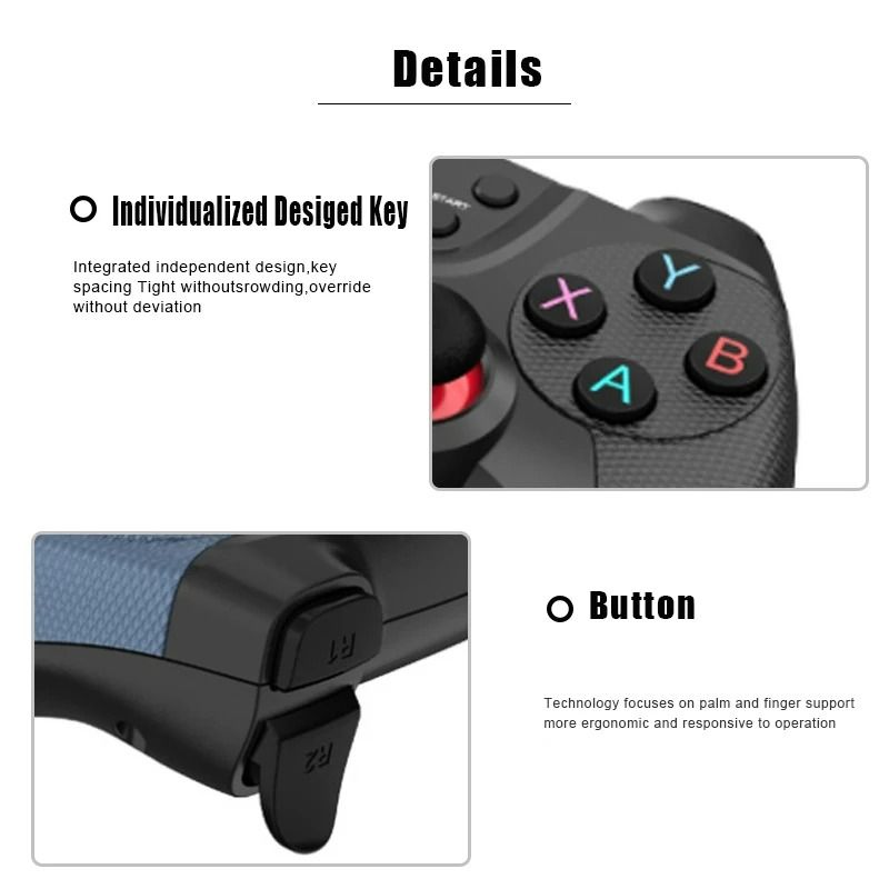 2Pcs Wireless Gamepad Gaming Control Video Game Pad Bluetooth Controller For PC TV Box Joystick Gamer Cellphone