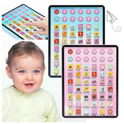 Kids Early Learning Education Touch Screen Mini iPad Learning Tablet Chinese English Machine Electronic Touch Pad Funny Interactive Learning Study Toy Laptop Kids Educational Toys Gift For Boys Girls