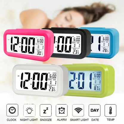 Digital Smart Alarm Clock Table Electronic Watches Desk Decoration and Accessory Calendars for Home Child Bedside Comfort
