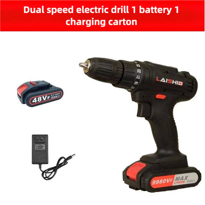 Two 21V batteris LAISHID brand Electric Cordless Drill,charging electric screwdriver, Power Drill Cordless, Charger 21 Volt Drill Driver Kit, Drills Cordless Setttery