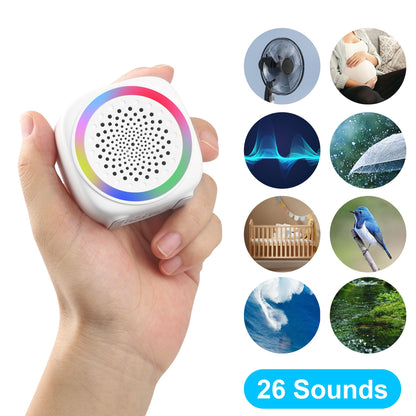 White Noise Machine with 26 Soothing Sounds, Mini Travel Sleeping Sound Machine, Timer Function