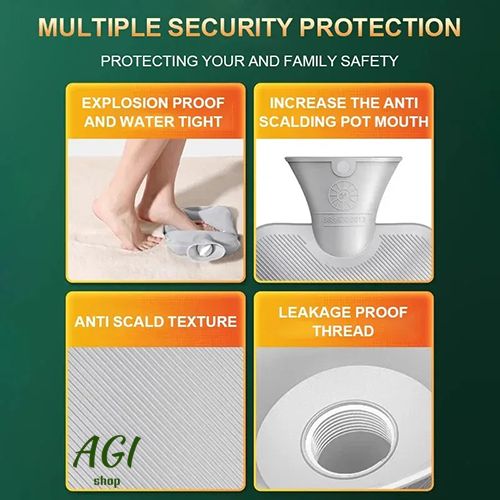 New Arrivals Hot Water Bag With Cloth Cover, 1000ml Water-Filled Hot Water Bottle, Hand and Foot Warmer for Girls,Cute Plush Cloth Cover As Gift Women Lady Student