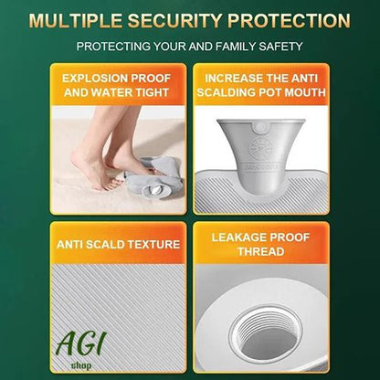 New Arrivals Hot Water Bag With Cloth Cover, 1000ml Water-Filled Hot Water Bottle, Hand and Foot Warmer for Girls,Cute Plush Cloth Cover As Gift Women Lady Student