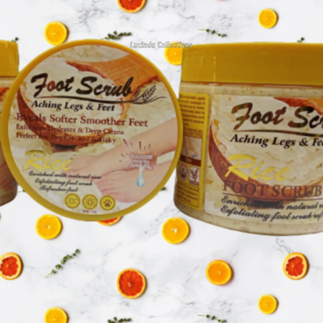 Wokali Rice Foot Scrub - Repair Aching Dry Cracked Flaky Feet Exfoliating Softer Smoother Legs