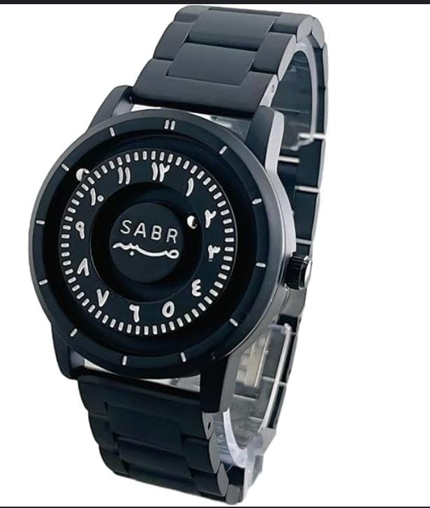 SABR Arabic Magnetic Ball Watch – Elegant Quartz Timepiece with Floating Spheres, Arabic Numerals Dial, Stainless Steel Build, Water-Resistant, Modern Islamic Design