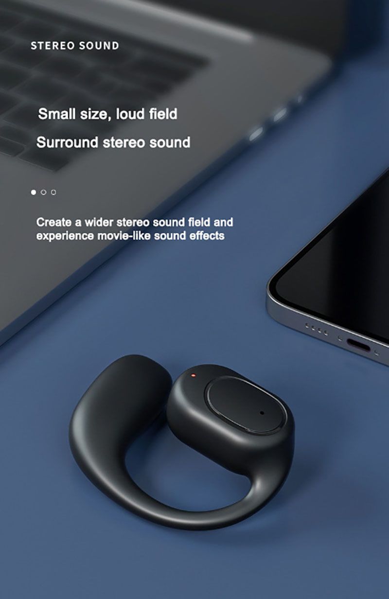 RichRipple F1 6H Play Time Wireless Bluetooth Earphone Digital Display Single Earbud Ultra Long Standby Business Earpods HD Call Headset Outdoor