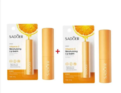 Set of 2 Pcs SADOER Lip Balm Vitamin C Moisturizing Lips Care Organic Sleeping Mask Beauty anti chapped lip balm