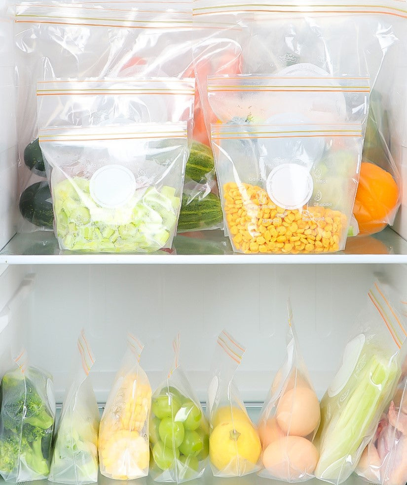 30pcs/20pcs/15pcs Zip Bags Ziplock Fridge Storage Bags Double-layer Zipper Food Storage Bag For Food Fefrigerator Sealed Bag Kitchen Storage