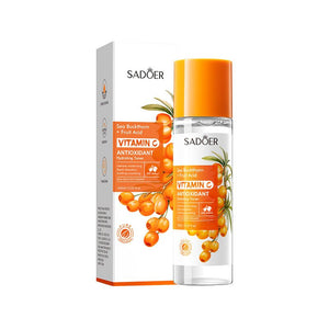 SADOER Sea Buckthorn + Fruit Acid Vitamin C Toner, Anti Oxidant Vitamin C Face Toner, Hydrating Toner , for Intensive Moisturising, Soothing and Nourishing, Rapid Absorption, Makes Skin Delicate Radia