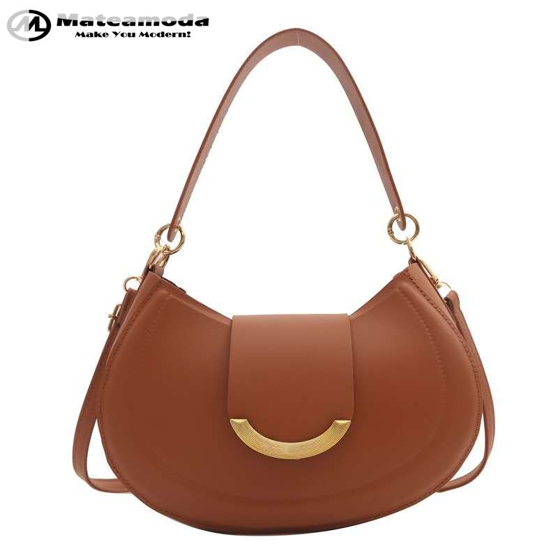 Mateamoda Elegant Solid Pattern Hobo Bag Crossbody Bag Underarm Handbag