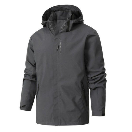Men's Casual Outdoor Windproof Waterproof Athletes Detachable Hat Jacket Jackets & Coats