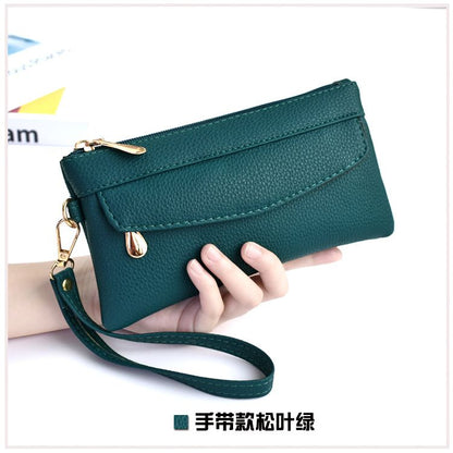 Women's Portable Fashion Wallet PU Leather Hangbag Female Long Clutch Purses Coin Pocket Phone Pocket For Ladies Money Bag