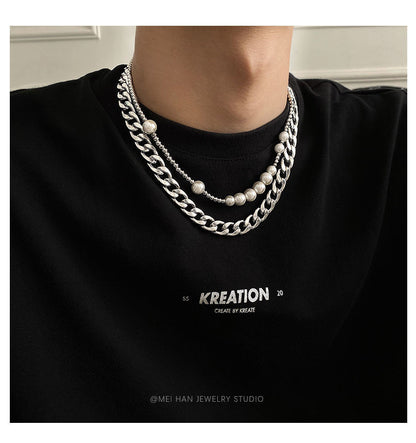 New Arrivals Non-embroidered steel NK chain men's Cuban necklace 304 titanium steel necklace women's hiphop European and American hip hop DIY jewelry accessories Valentine's Day Gifts