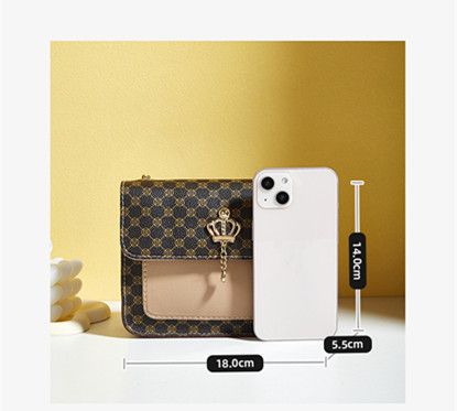 Simple chain bag print classic pearl bag flower material small crossbody bags