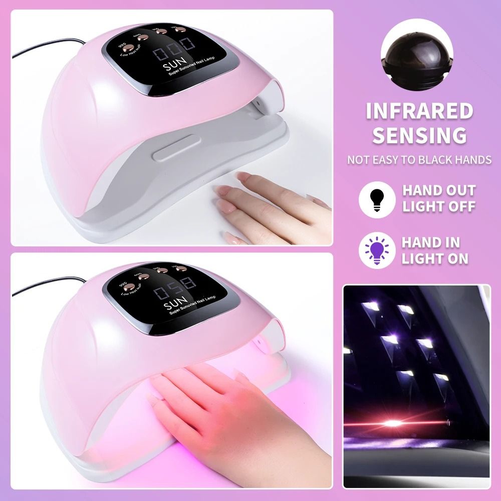 280W 66 LED Nail Art Lamp SUN X15 MAX Professional Gel Polish Dryer With 4 Timer Auto Sensors For Nail Salon Tools