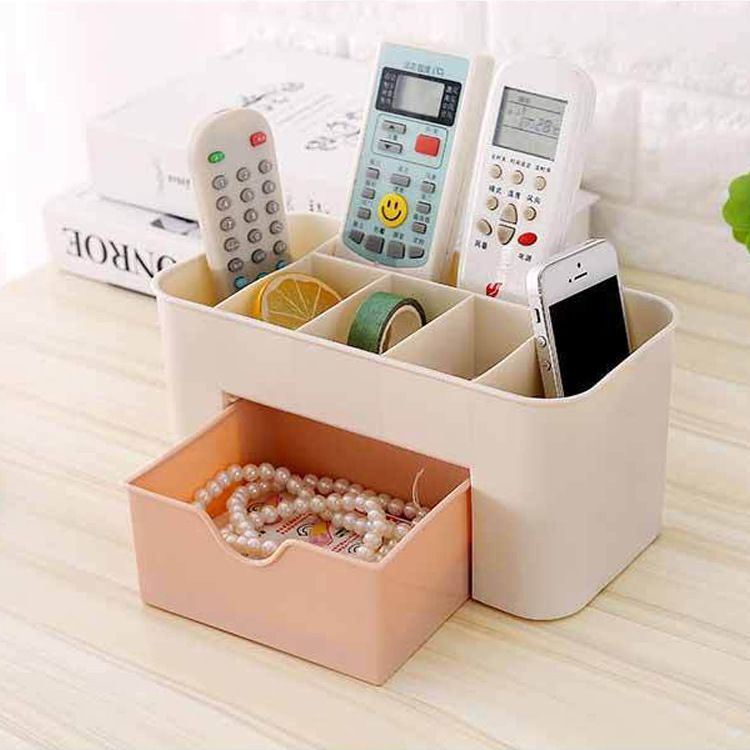 Jewelry and cosmetics storage box, drawer style plastic office desk, dressing table, skincare brush, lipstick, sorting and storage rack