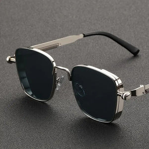 Retro Box Steampunk Metal Sunglasses European And American Universal Personality Sunglasses Sunglasses