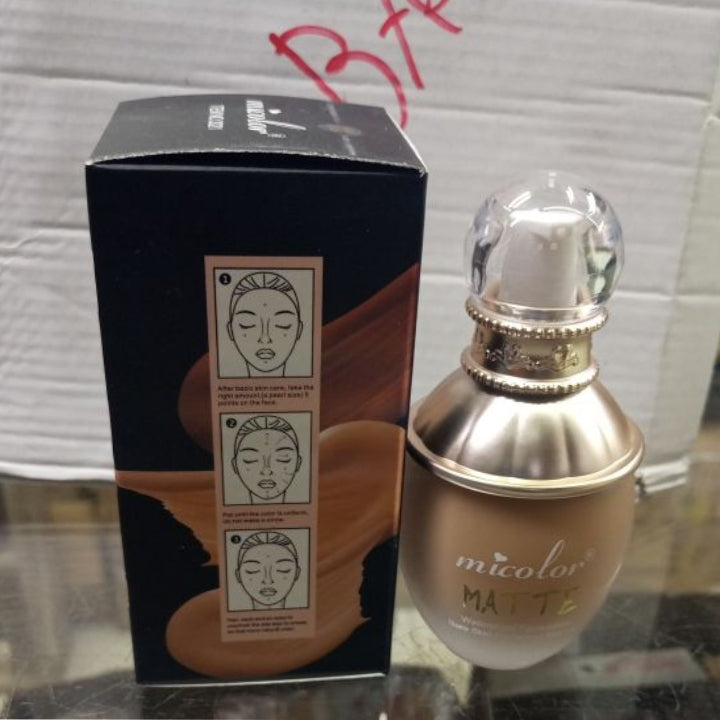 Micolor Waterproof Matte Bare Skin Perfecting Foundation Nation Makeup