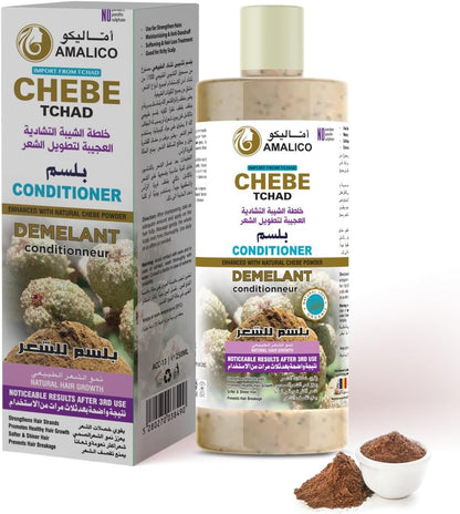 Amalico Chebe Powder Conditioner - Ready to Use Chebe Powder for Hair Growth Hair Conditioner (500ml) Easy to Maintain Authentic African Chebe Conditoner for Hair Growth 500ml