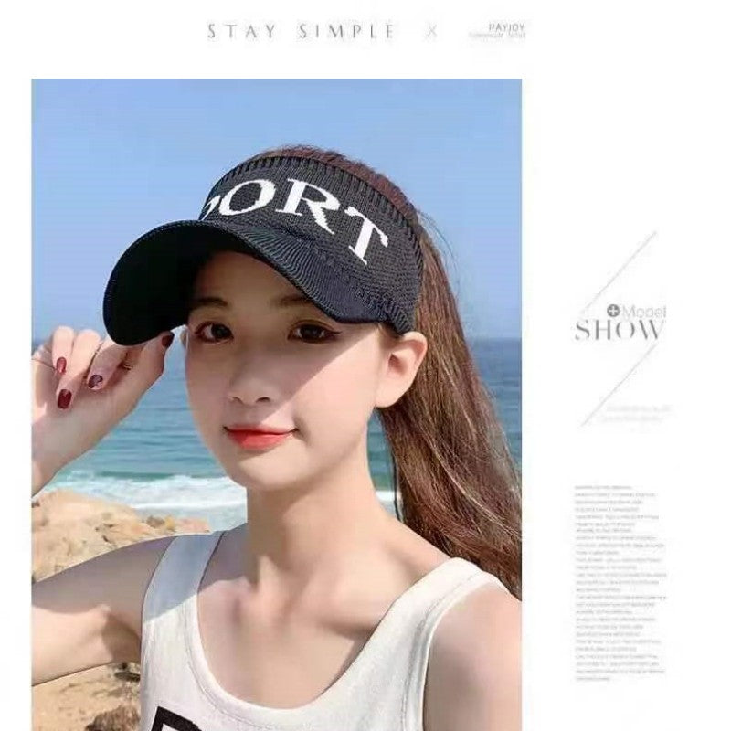 Women's sun hats Breathable sun hat outdoor ladies versatile top less baseball visor empty top hat cap