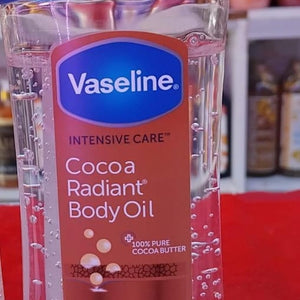 Vaseline Cocoa Radiant Body Oil — Hydrating Glow for Dry Skin