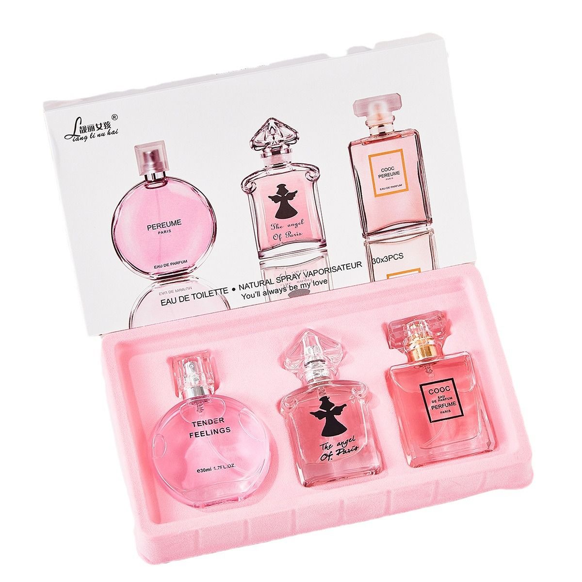 Women's Perfume Perfume Set 30ML*3 in 1 perfume Different scents, long-lasting perfume Fragrance deodorant Perfume spray