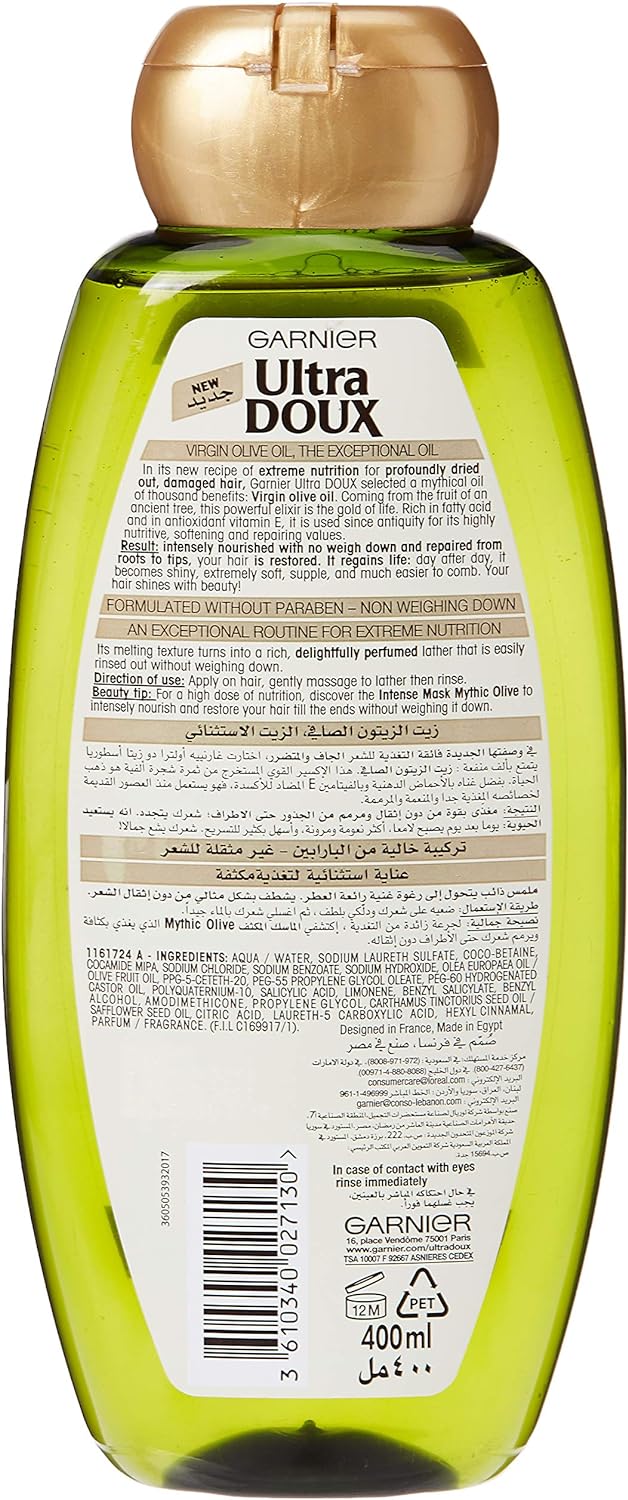 【Limited stock】Garnier Ultra Doux Mythic Olive Shampoo 400ml