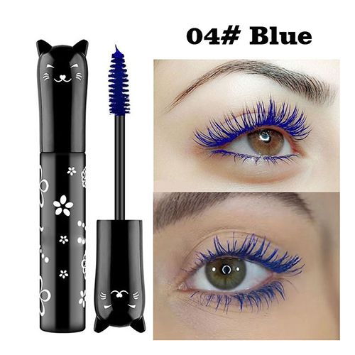 6 Color Mascara Waterproof Fast Dry Eyelashes Curls Extension Make-Up Eyelashes Blue Pink Purple Black White Coffee Ink Mascara