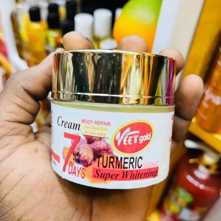 VEET GOLD Tumeric Super Whitening Face Cream 100g Anti- Pimples Super Whitening Anti-Wrinkle Clears Dark Spots Clears Black Zones Turmeric Face Cream and Moisturizers