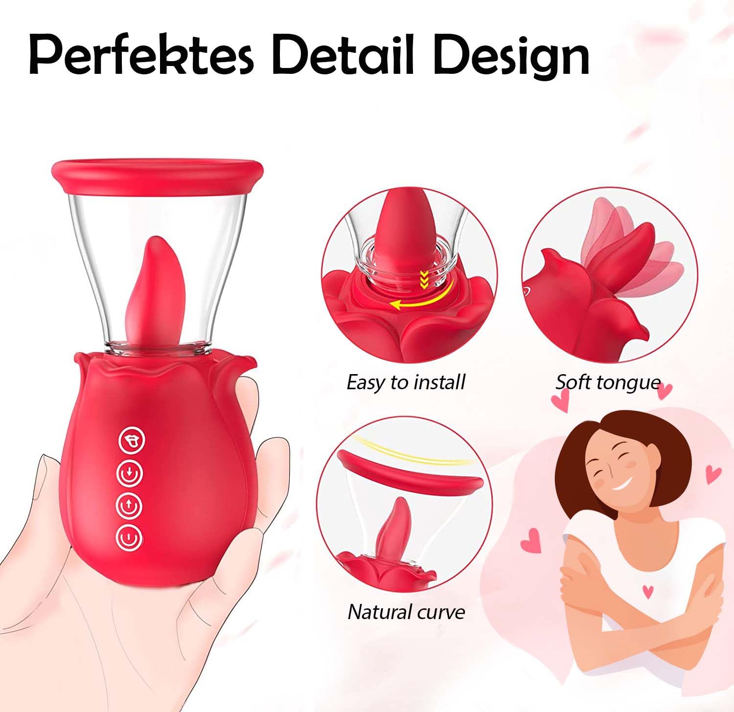Sucking Vibrator Sex Toys for Women 3 Sucking 7 Tongue Licking APP Control Vibrator with 2 Suction Cups Adult Sex Toy for Nipple Clitoral Stimulator Clit Pussy Pump Female Sex Toys