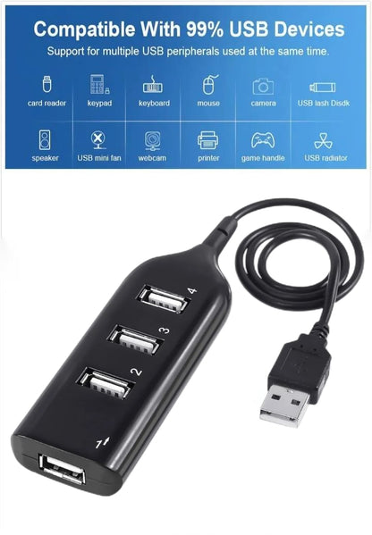 PAFEL USB Hub USB Splitter 4-Port USB 2.0 Multi-Hub Expansion Desktop Laptop Full System Compatible Adapter USB Hubs