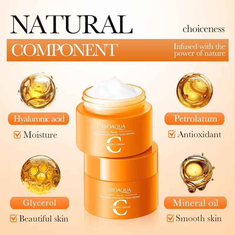 Six Piece Set Vitamin C Whitening Antioxidant Moisturizing Skincare cleanser toner eye cream serum lotion cream