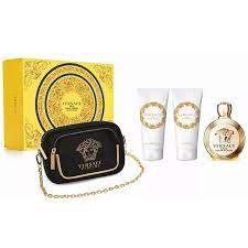Versace Eros Pour Femme EDP 4 Piece Gift Set with BL,SG & Clutch